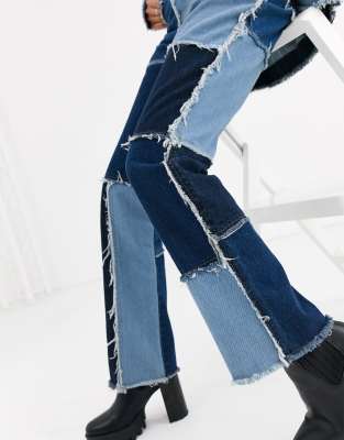 ladies patchwork jeans