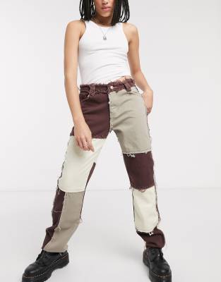asos patchwork jeans