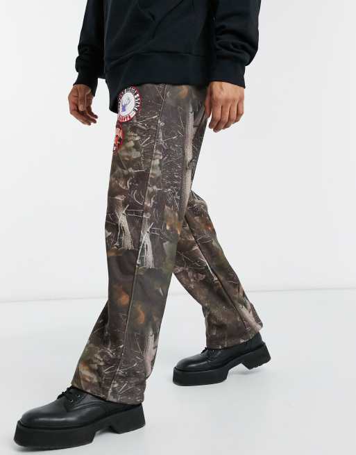 Jaded London joggers with badges in woodland print, 4 of 4