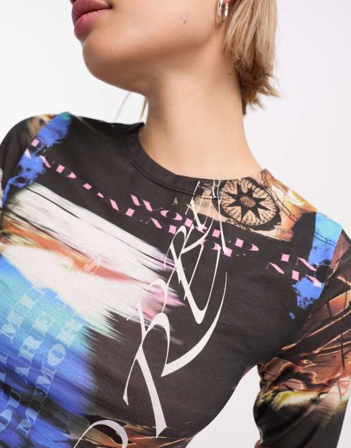 Jaded London long sleeve graphic top co-ord in multi | ASOS