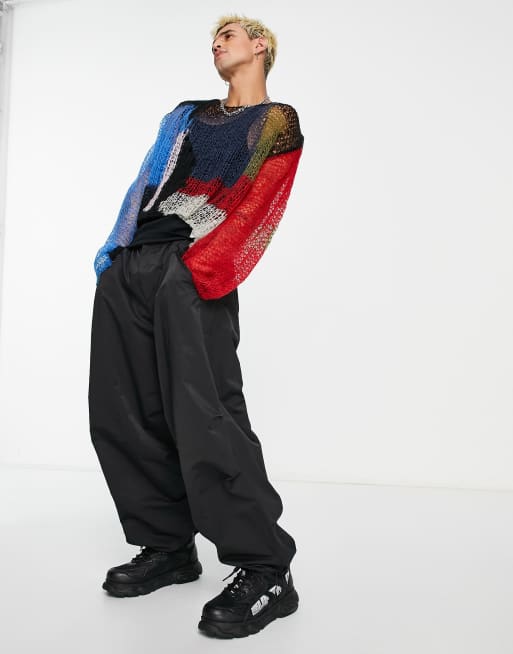 Jaded London loose knit abstract jumper in multi | ASOS