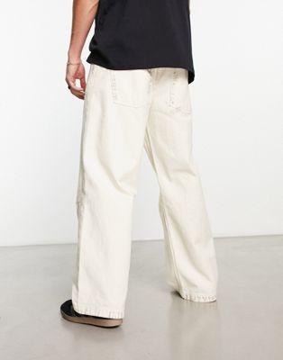 Jaded London low rise colossus jeans in dirty white - ASOS Price Checker