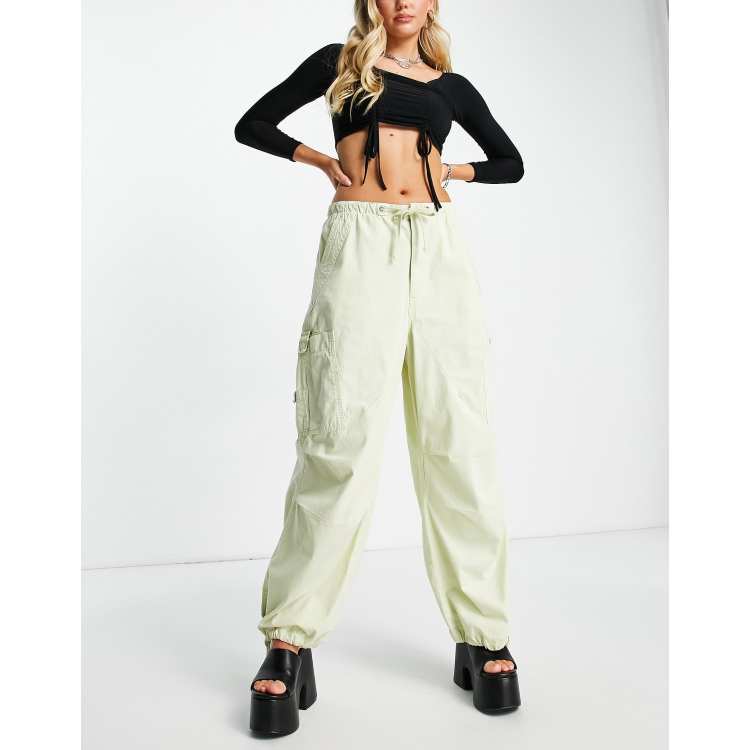 ★JADED LONDON UK★ Ara Low-Rise Washed Cargo Trousers 0180382100690_004_a2