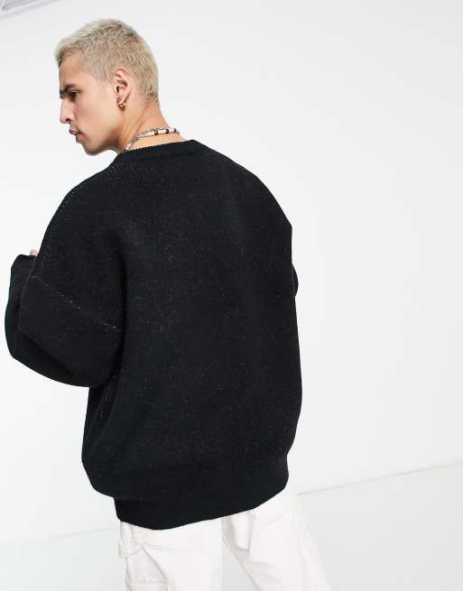 Jaded London - Maglione oversize nero con stampa di occhio, 3 di 4