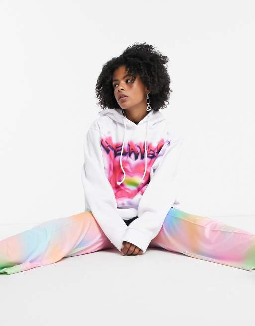 Jaded London – Oversize-Kapuzenpullover mit Heaven-Print, Kombiteil