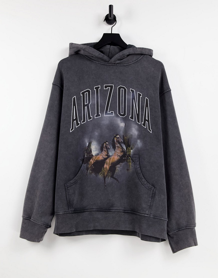 Jaded London oversized arizona hoodie-Black