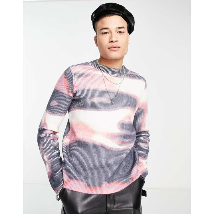 Jaded London oversized jumper in multi with blurred