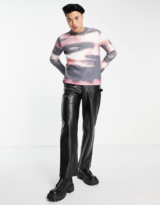 Jaded London oversized jumper in multi with blurred
