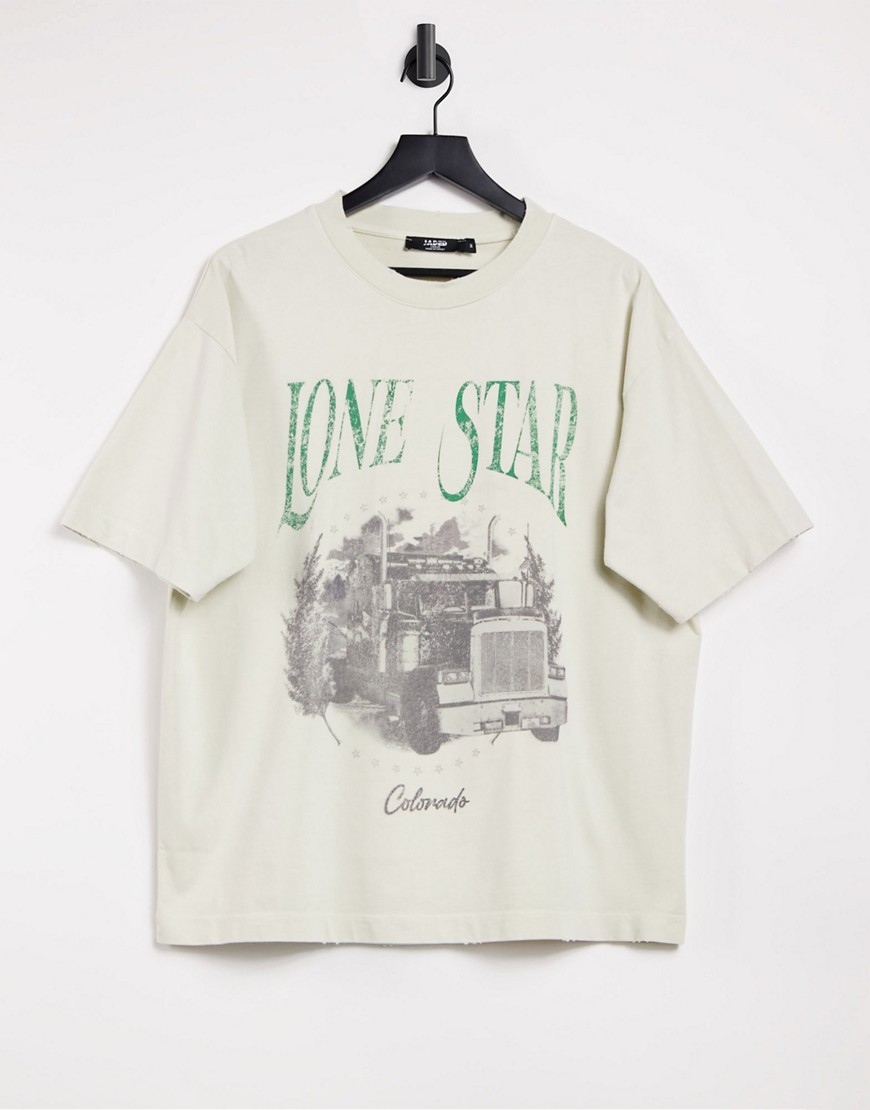 Jaded London Oversized Lone Star T-shirt-neutral