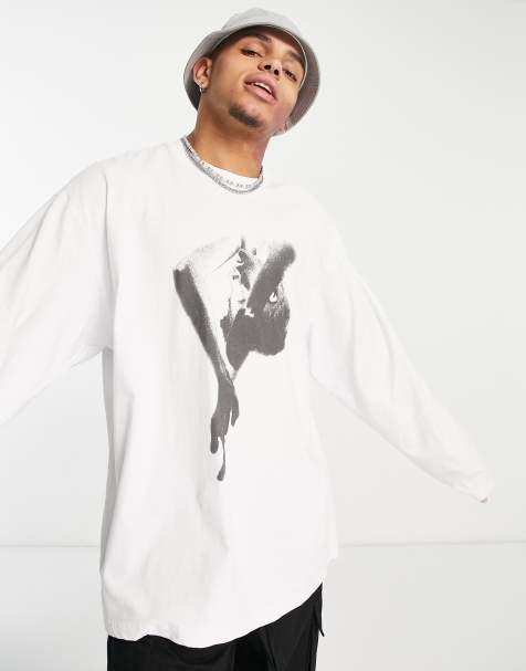 Upside Down White Outline Tee Men main image 0