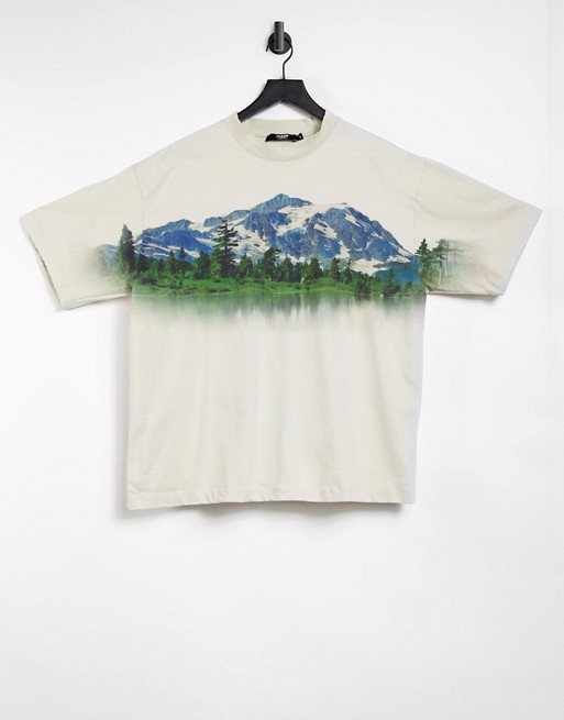 Jaded London oversized mountain scene t-shirt