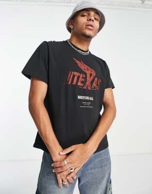 Jaded London Jaded London oversized t-shirt in black with texas print