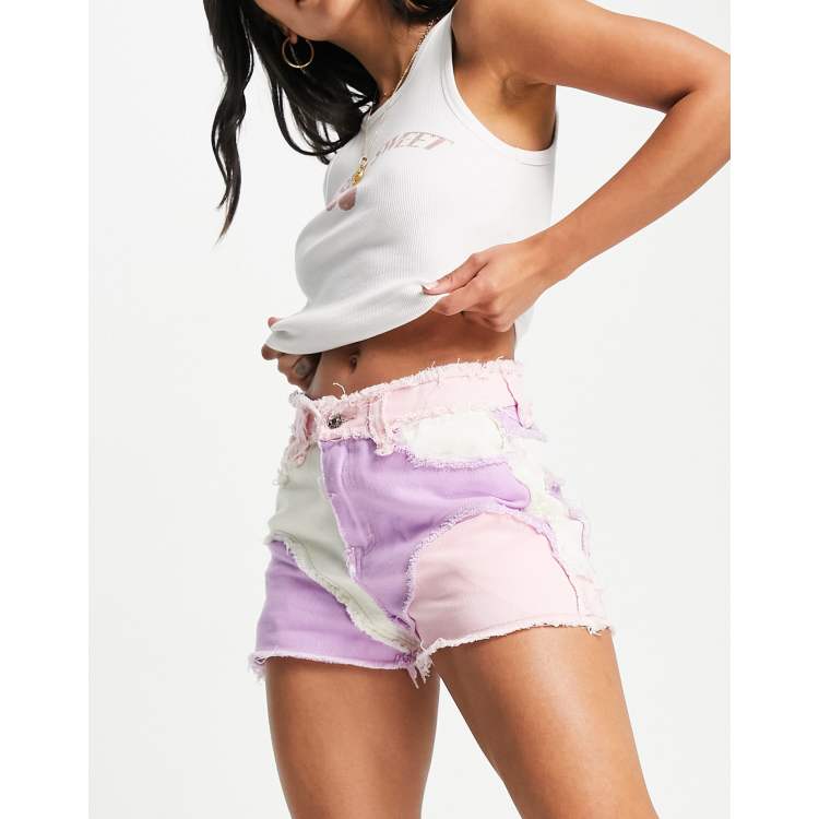 Pastel store denim shorts