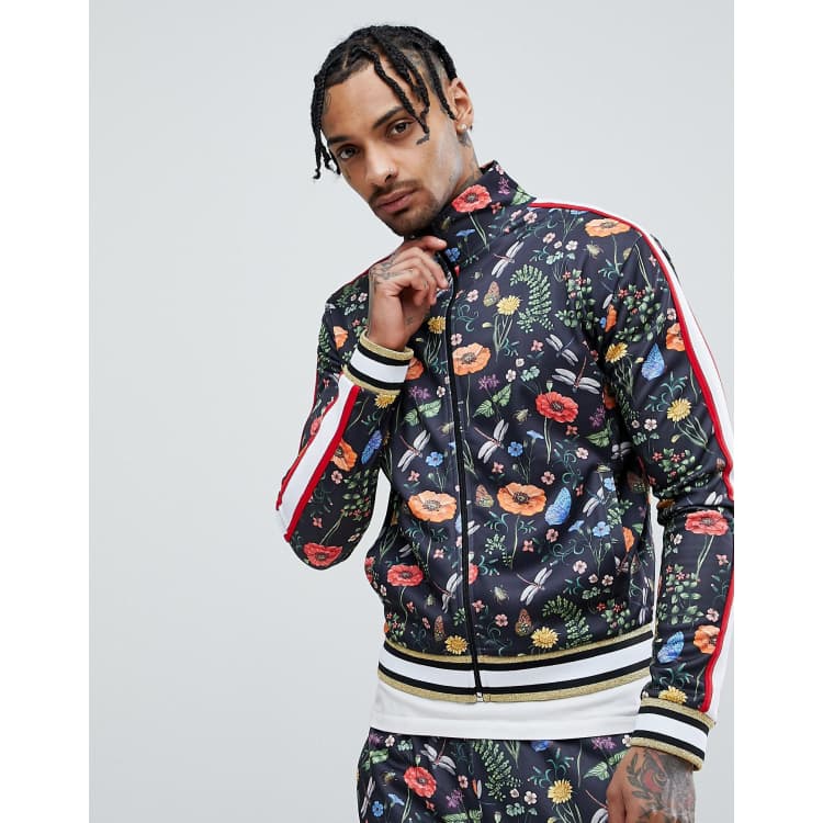 Floral track outlet jacket