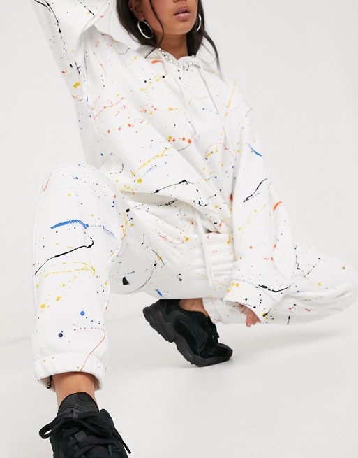 Jaded London relaxed cargo joggers in paint splatter co-ord