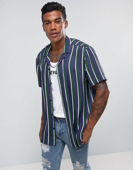 Jaded London | Jaded London Shirt In Stripe Reg Fit