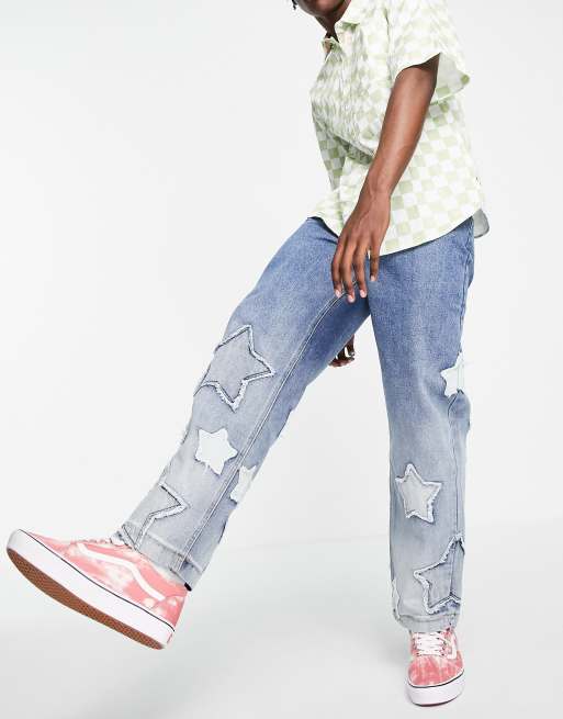 Jeans with stars hot sale on