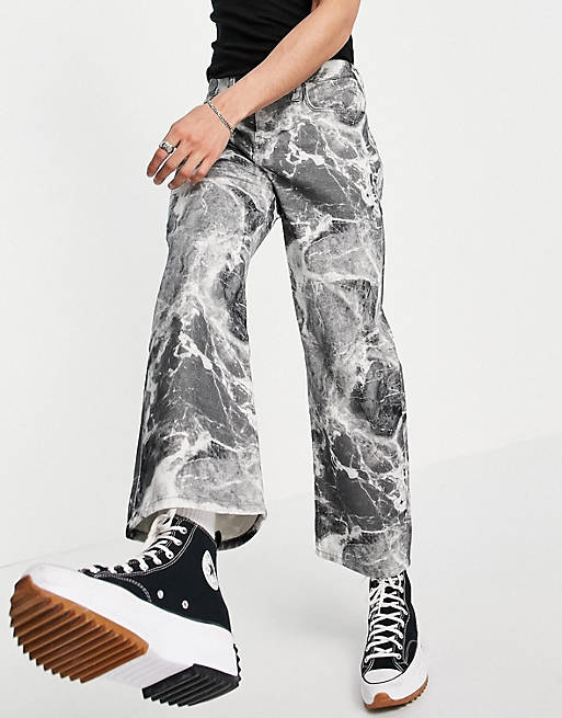 Jaded London skate jeans in marble grey