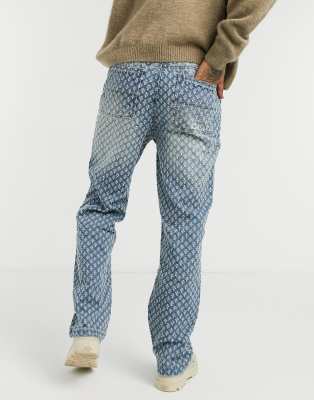 jaded london light blue distressed skater jeans