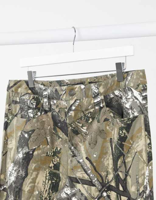 Jaded London skater jeans in camo green