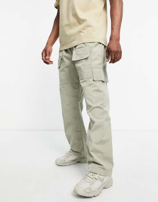 Jaded London straight leg cargo pants in stone ASOS
