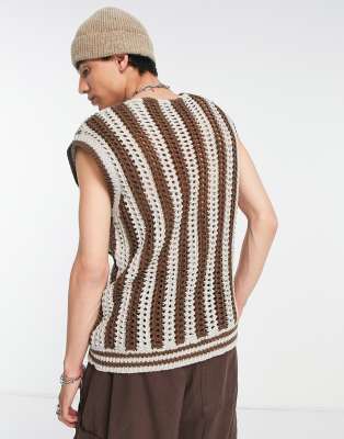 トップス JADED LONDON Chocolate Brown Vault Knit Jaded London Chocolate Brown Lucid Track top | Urban