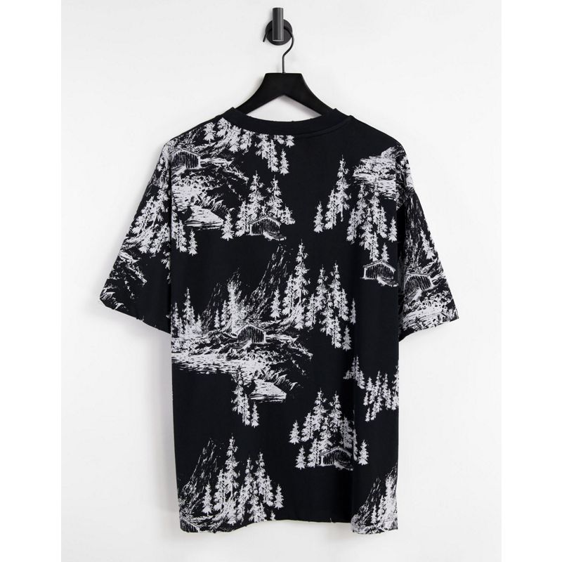 T-shirt stampate Uomo Jaded London - T-shirt oversize con stampa di foresta