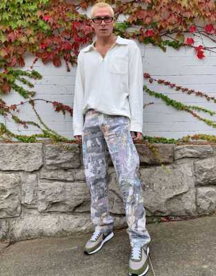 Jaded Black Airbrush Graffiti Skate Jeans Multi Jaded London Uk