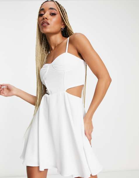 Asos white cheap party dress