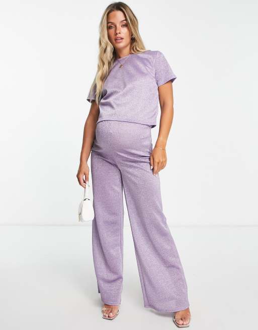 Maternity wide leg clearance trousers