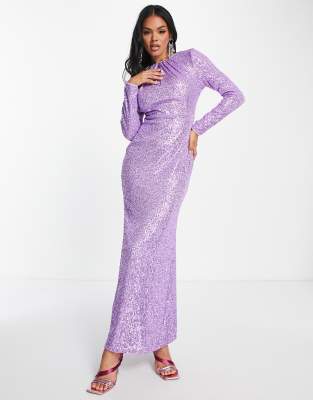 green emerald velvet dress Lavender Sequin Long Prom Dresses Sparkly Split Evening Gown GP204 –  MyGirlProm.com main image 0