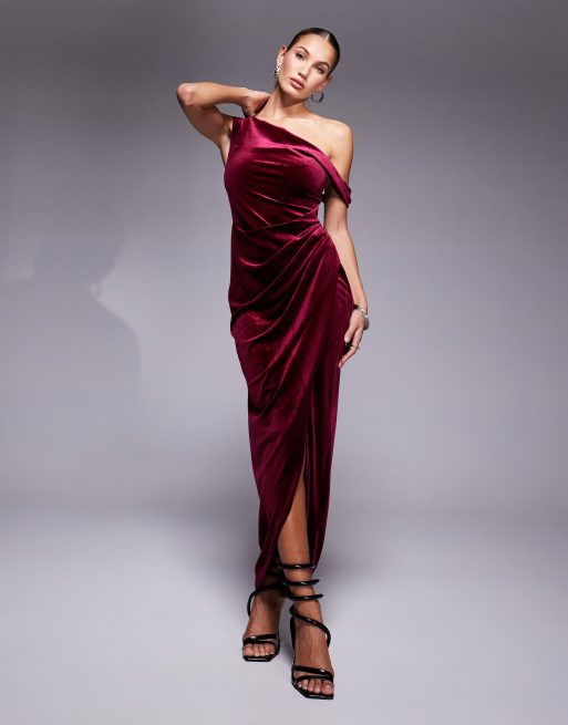 Asos oxblood maxi dress hotsell