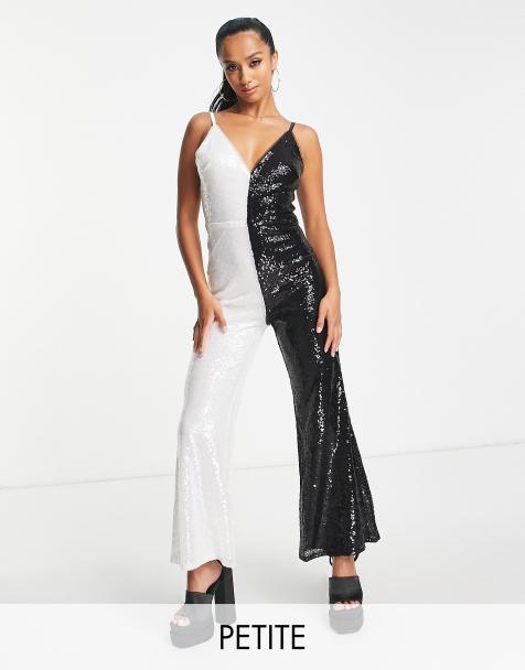 ASYOU plunge halter neck jumpsuit in white