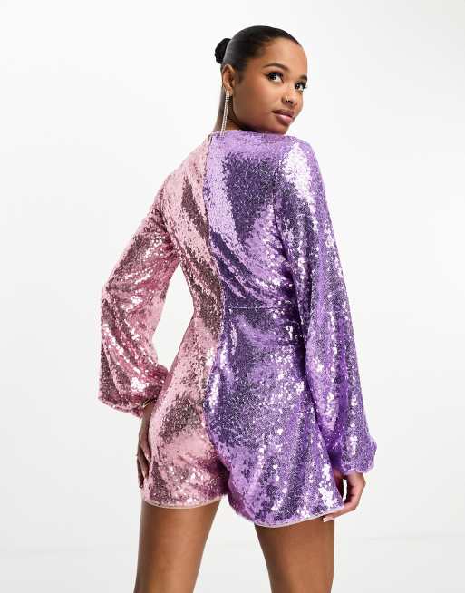 Purple store sequin jumpsuit