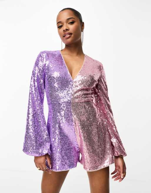 Sparkly hot sale pink romper