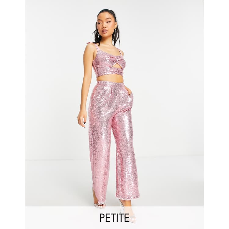 Rose gold store sequin jogger pants