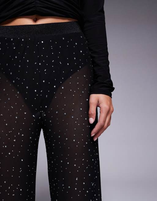 Jaded Rose Petite hotfix pants in black - part of a set, 5 of 5