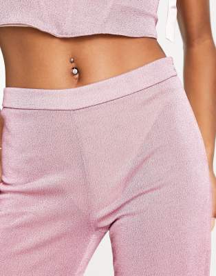 missguided sheer rose pants