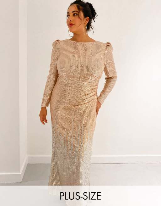 Asos plus size evening gowns outlet sleeves