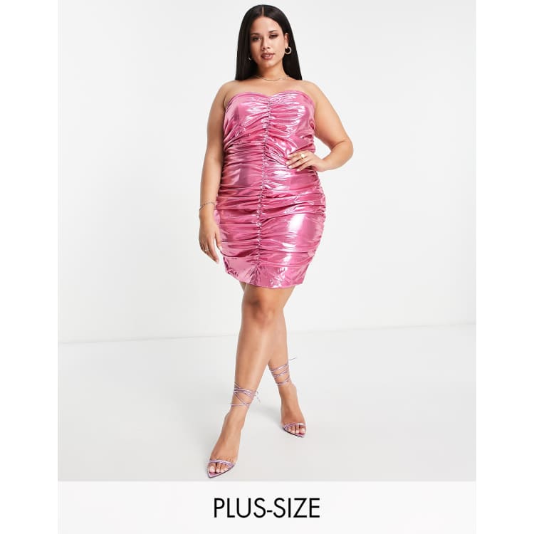 Rose pink dress plus 2024 size