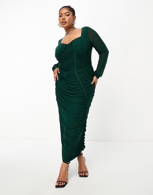 Plus size outlet green corset