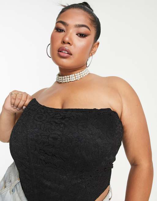 Strapless shirt hot sale plus size