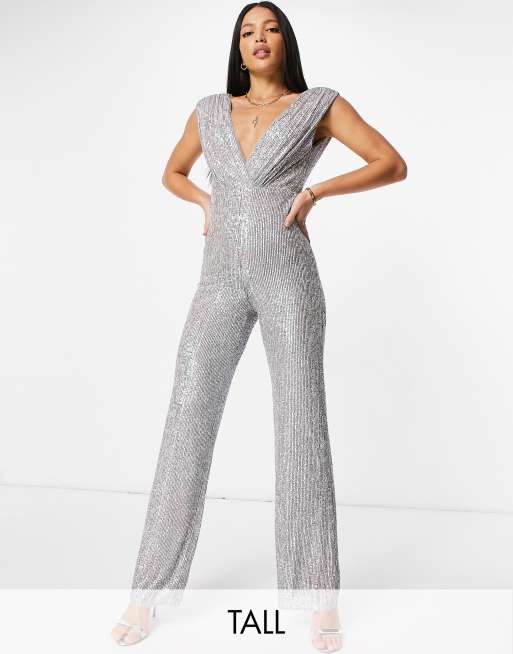 Asos silver hot sale jumpsuit