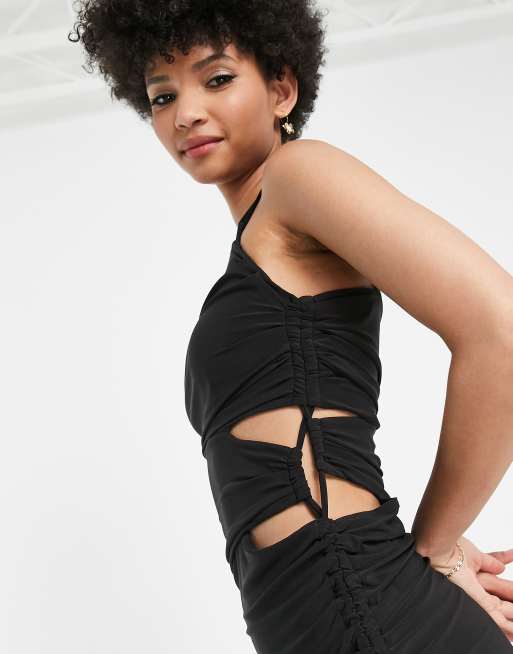 Jaded Rose Tall - Robe asymétrique froncée mi-longue - Noir, 3 de 4