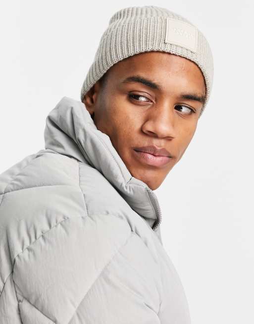 Jameson Carter - Alexander - Geribbelde beanie in beige