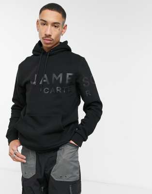 Jameson Carter Billie branded hoodie in black