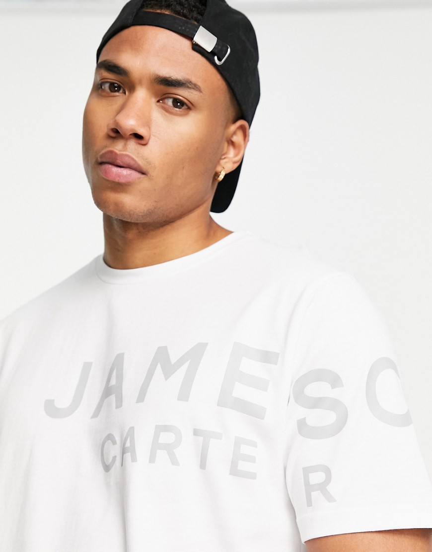 Jameson Carter billie branded t-shirt in white