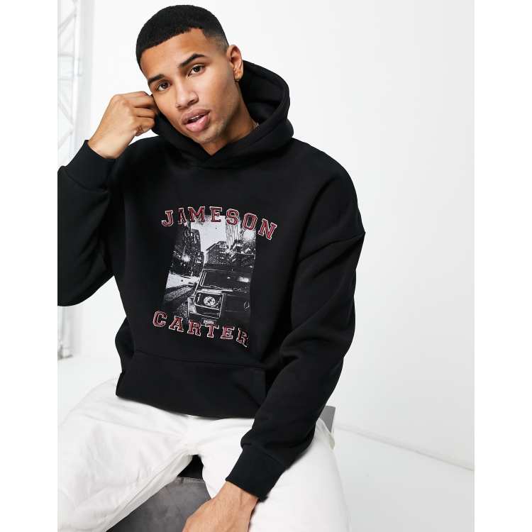 Jameson Carter city hoodie in black ASOS