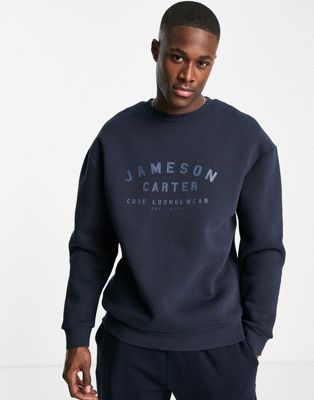 Jameson Carter Cody Sweatshirt In Navy | ModeSens