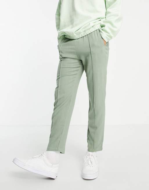 Jameson Carter granville textured tapered joggers in olive | ASOS